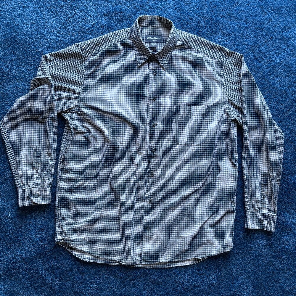 Eddie Bauer Men's Black and White Shirt